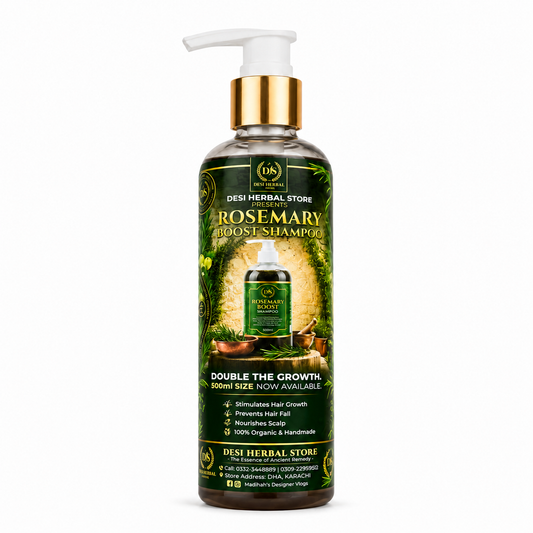 Desi Herbal Rosemary Boost Shampoo Healthy, Stronger & Fuller Hair Starts Here